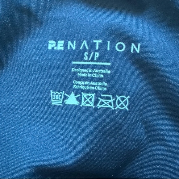 NWOT P.E Nation Black High Waist Color Block Legging Activewear Workout Sz Small - Picture 11 of 12